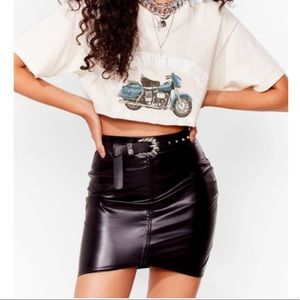 Nasty Gal faux leather skirt